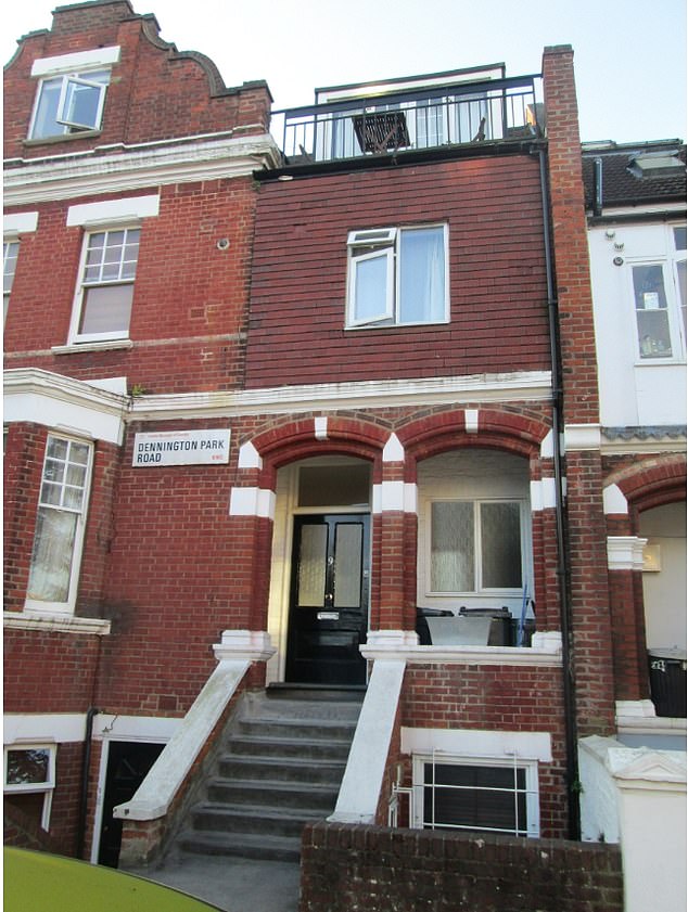 Olivia's Hampstead bolt-hole: The one-bedroom apartment on Dennington Park Road in North London is worth around £600,000 today, but was bought by the then aspiring star for just £19,500 in 1973