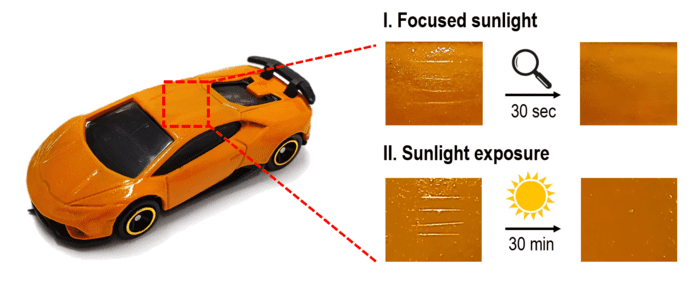 This self-healing coating repairs car scratches with just 30 minutes in the sun