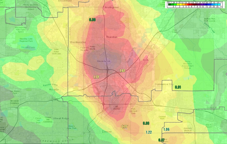 Torrents drench Denver as Death Valley recovers from 1,000-year deluge