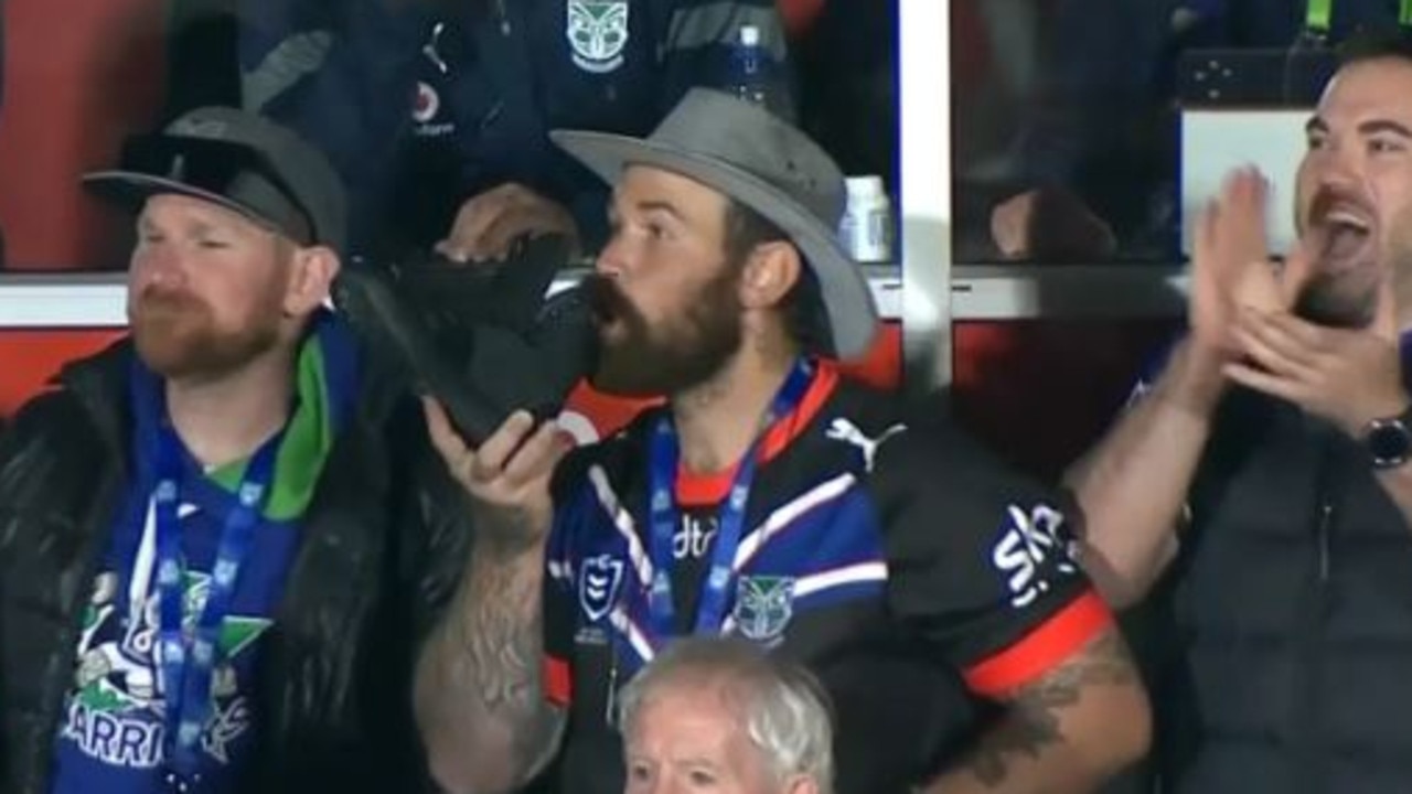 Warriors shoey fan, lifetime ban, kicked out of Mt Smart Stadium, Calley Gibbons