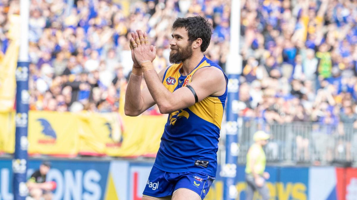 West Coast forward Josh Kennedy kicks opening Eagles major in final game