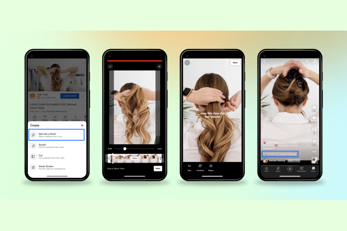 YouTube Shorts can now be easily created from existing long-form videos