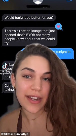 Quinn was starting to believe 'Jake' was trying to trick her into coming to his apartment building for a drink on their first date